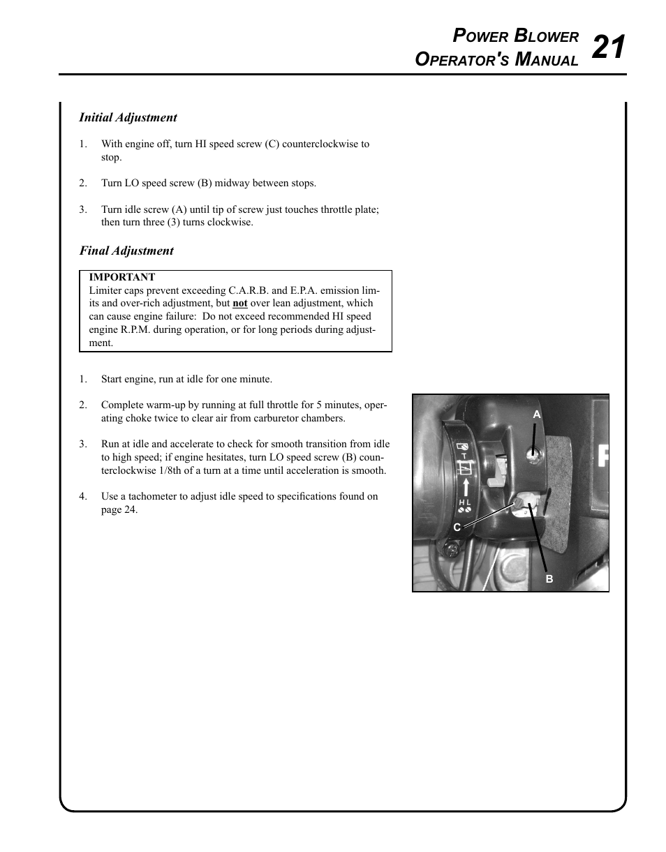 Echo PB-620H User Manual | Page 21 / 28