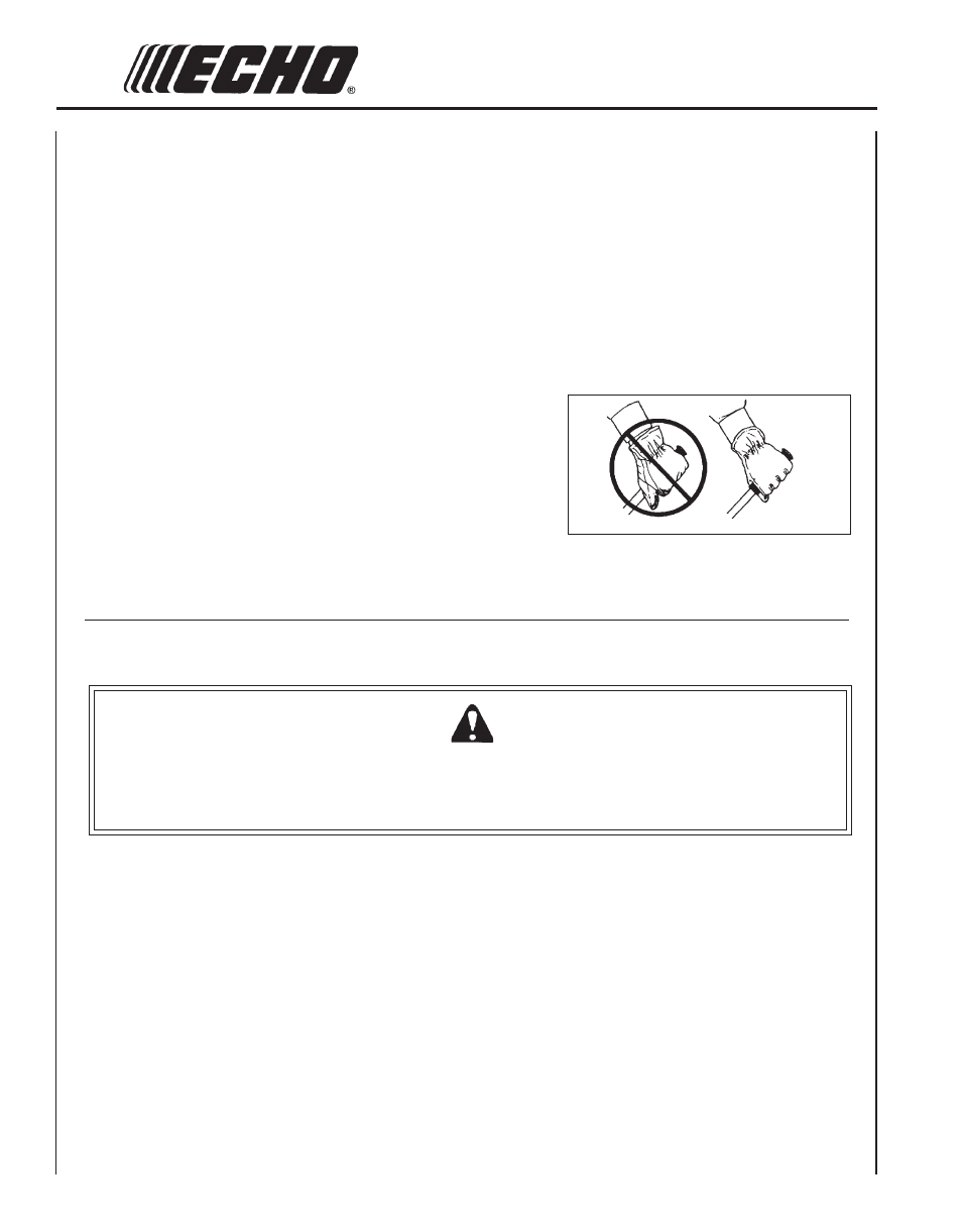 Warning danger | Echo SRM-211i User Manual | Page 6 / 34