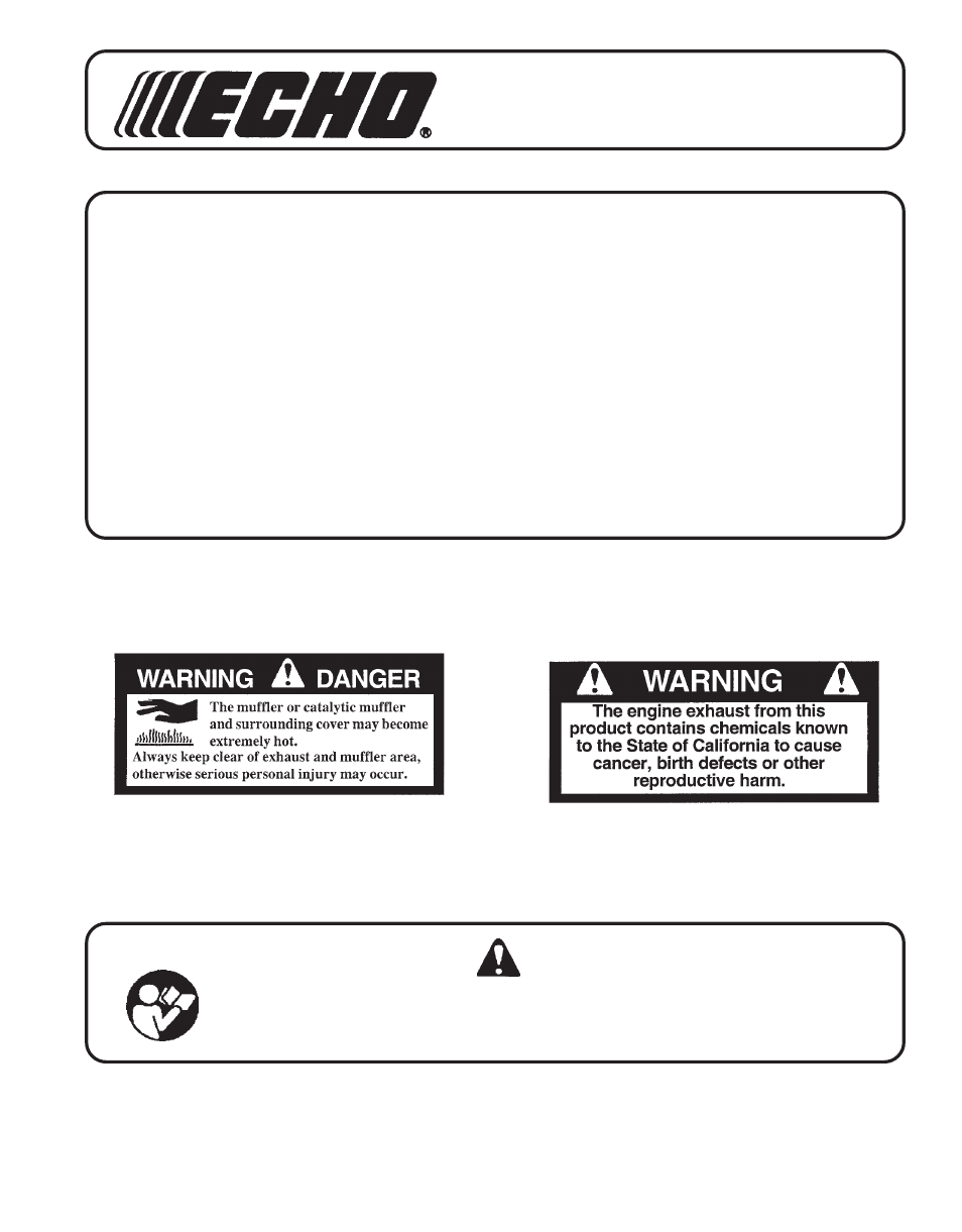 Echo CS-330T User Manual | 28 pages