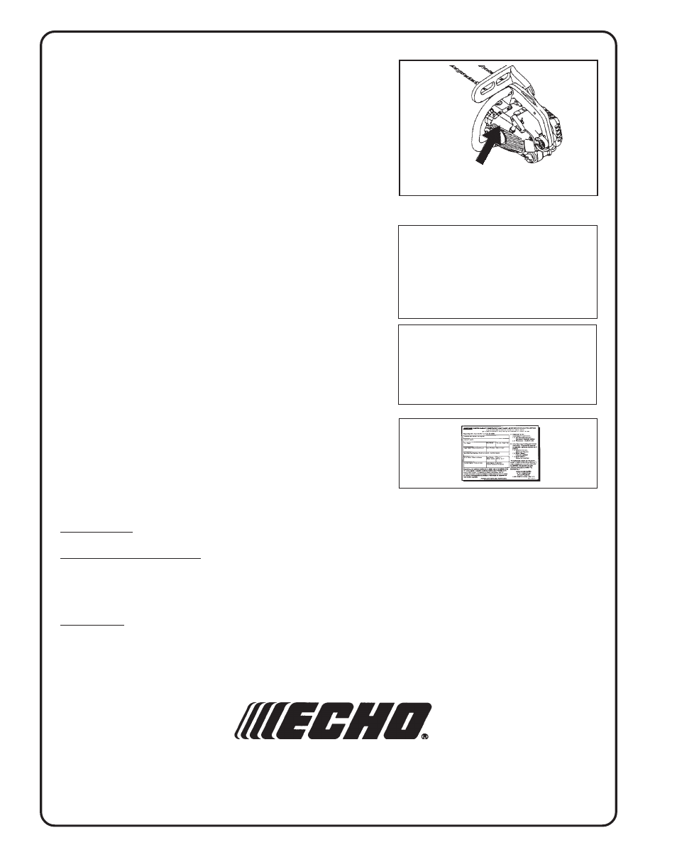 Servicing information | Echo CS-330T User Manual | Page 28 / 28