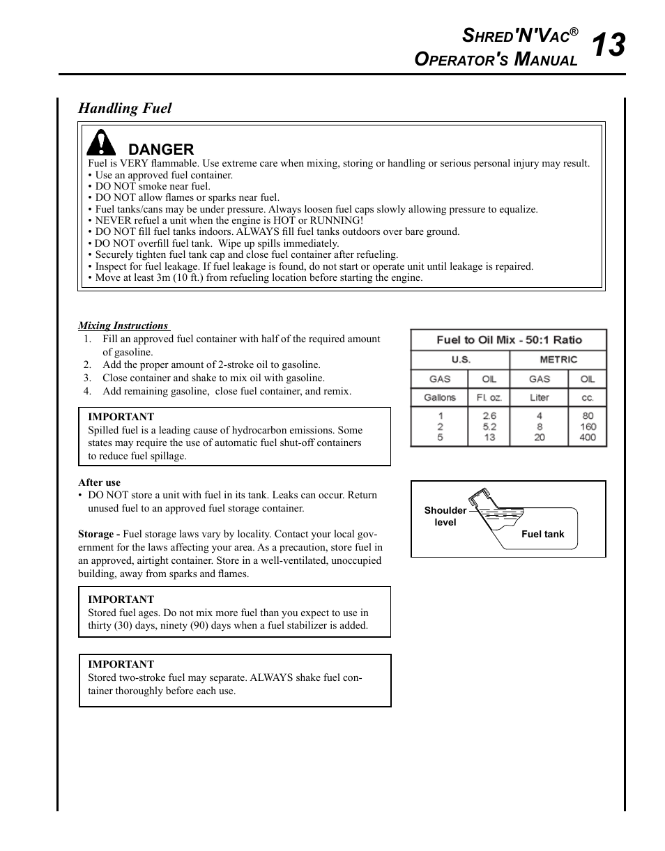 Echo SHRED'N'VAC ES-255 User Manual | Page 13 / 32