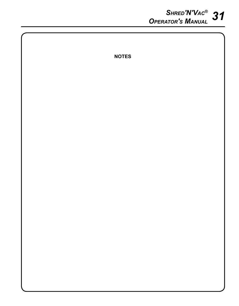 Echo SHRED'N'VAC ES-255 User Manual | Page 31 / 32