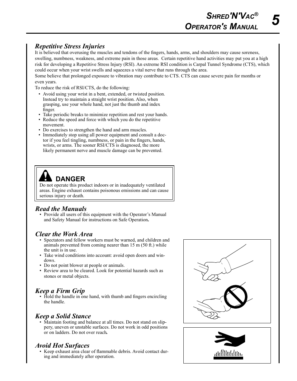 Echo SHRED'N'VAC ES-255 User Manual | Page 5 / 32