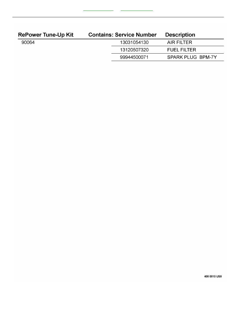 Repower tune-up kit | Echo PB-2100 User Manual | Page 18 / 26