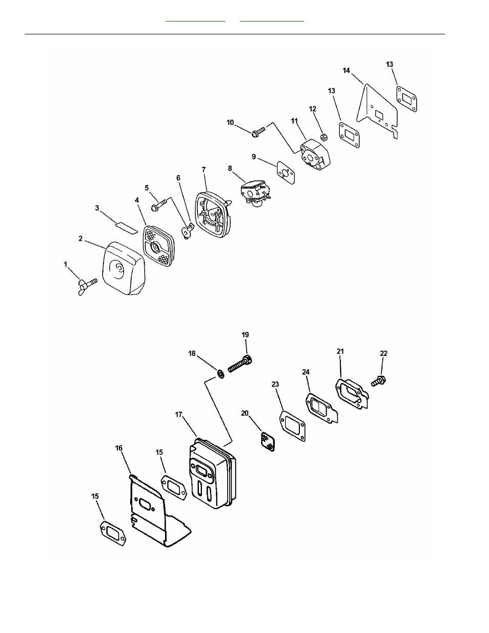 Intake, exhaust | Echo PB-2100 User Manual | Page 4 / 26