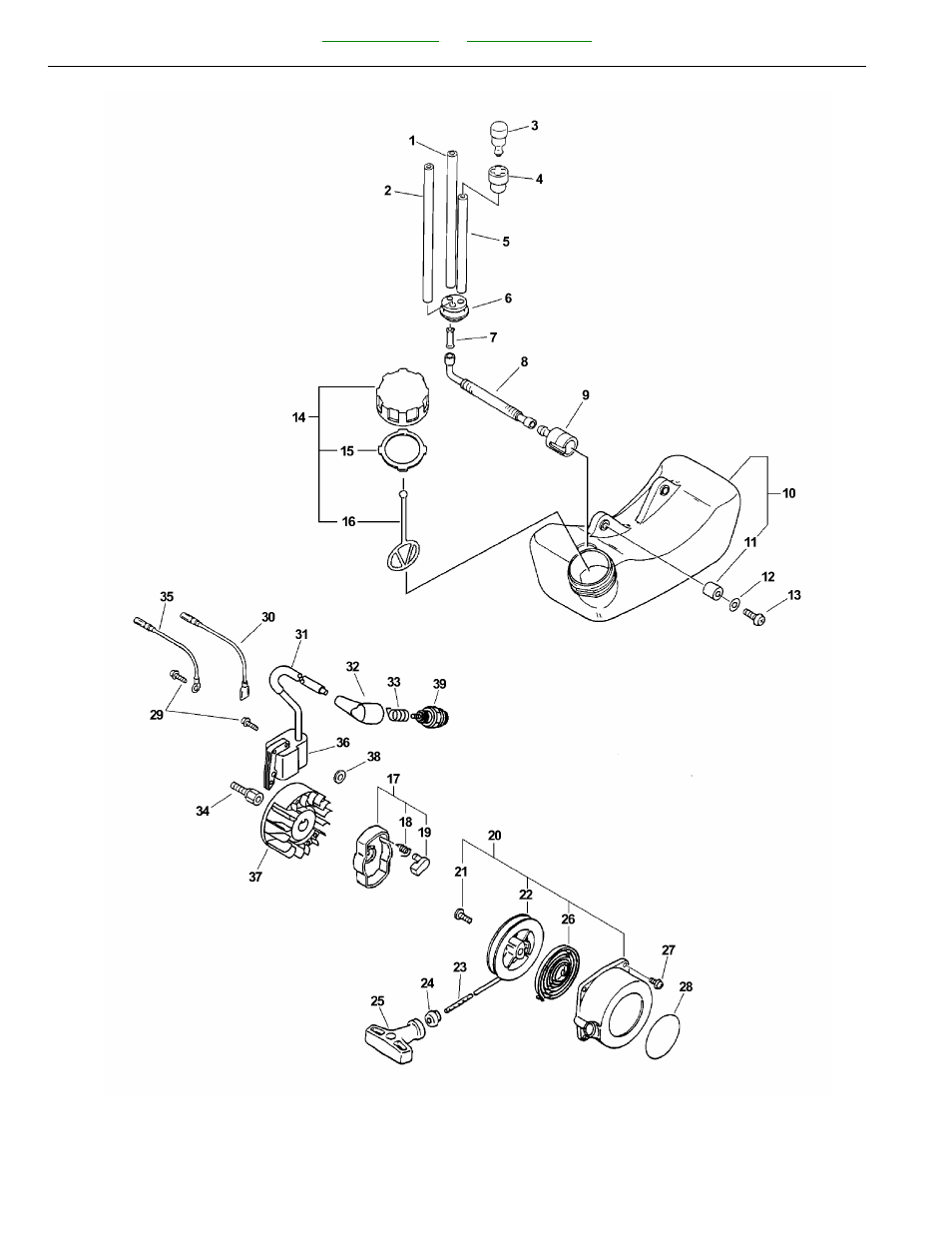 Ignition, starter, fuel system | Echo PB-2100 User Manual | Page 8 / 26