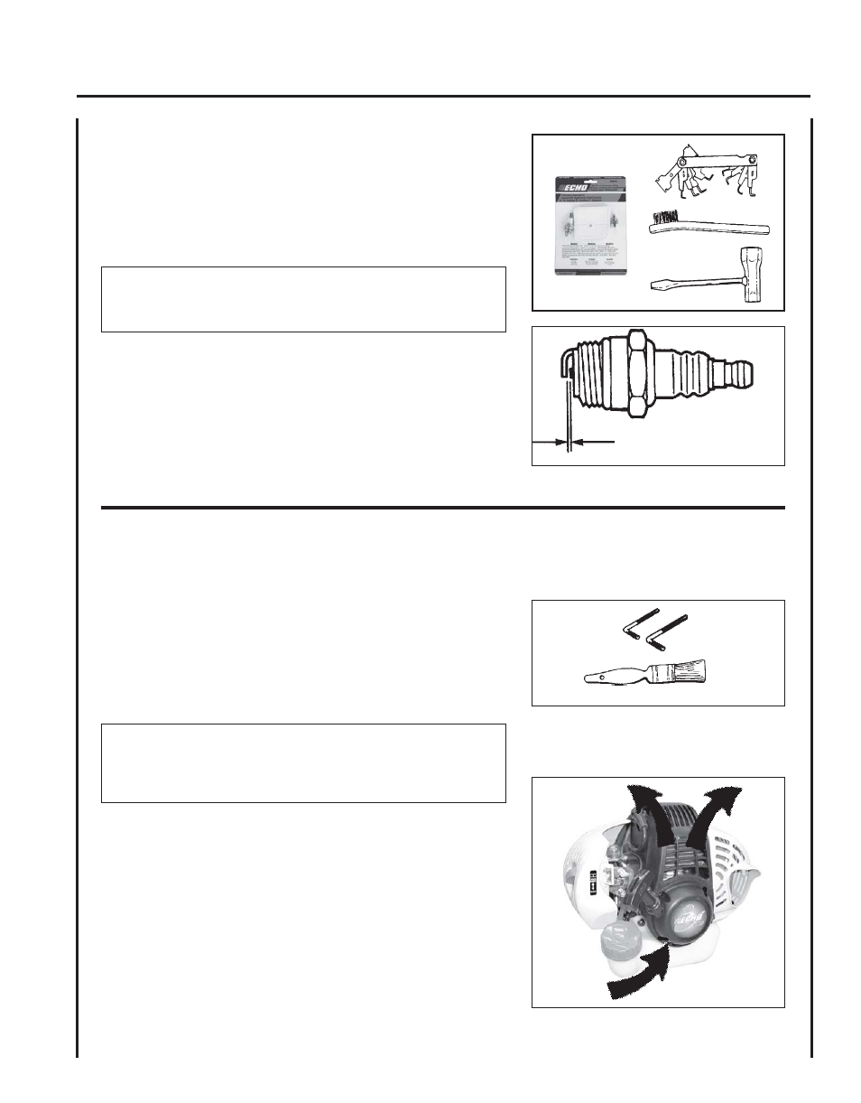 Spark plug, Cooling system | Echo GT-251E User Manual | Page 17 / 28