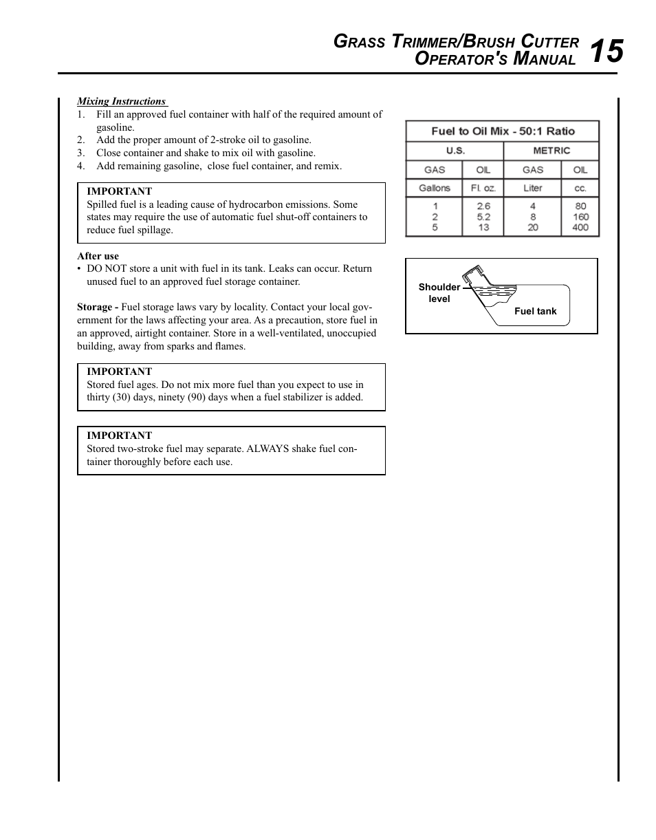 Echo SRM-280 User Manual | Page 15 / 36