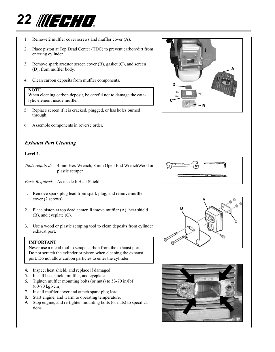 Echo SRM-280 User Manual | Page 22 / 36