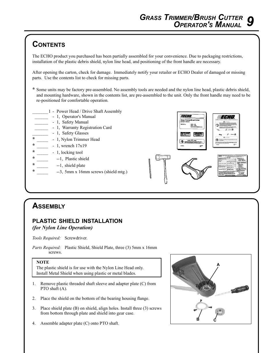 Echo SRM-280 User Manual | Page 9 / 36