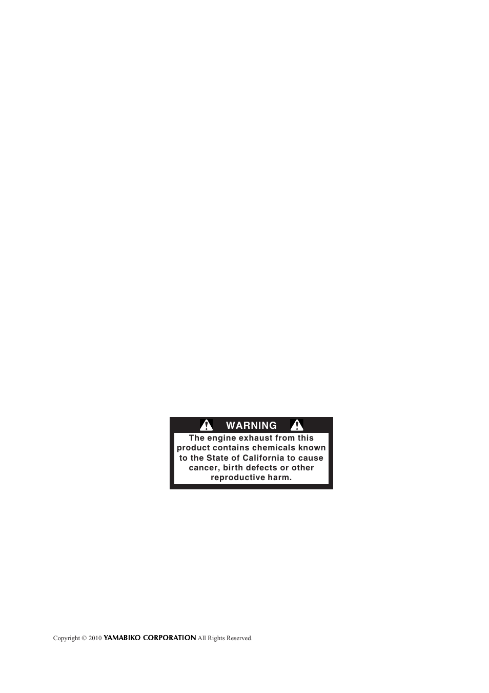 Warning | Echo CS-550P User Manual | Page 2 / 36