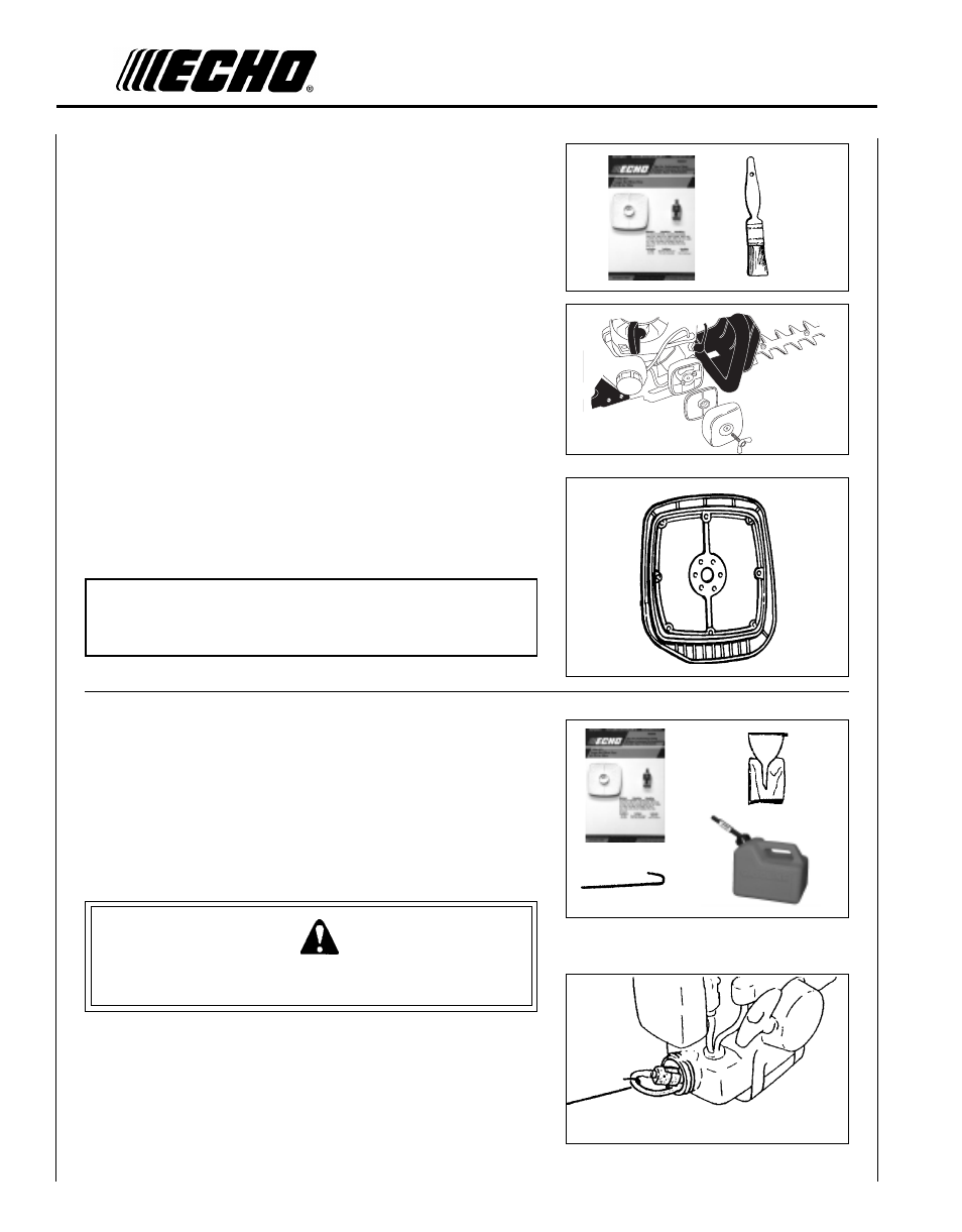 Warning danger | Echo HC-2410 User Manual | Page 20 / 34