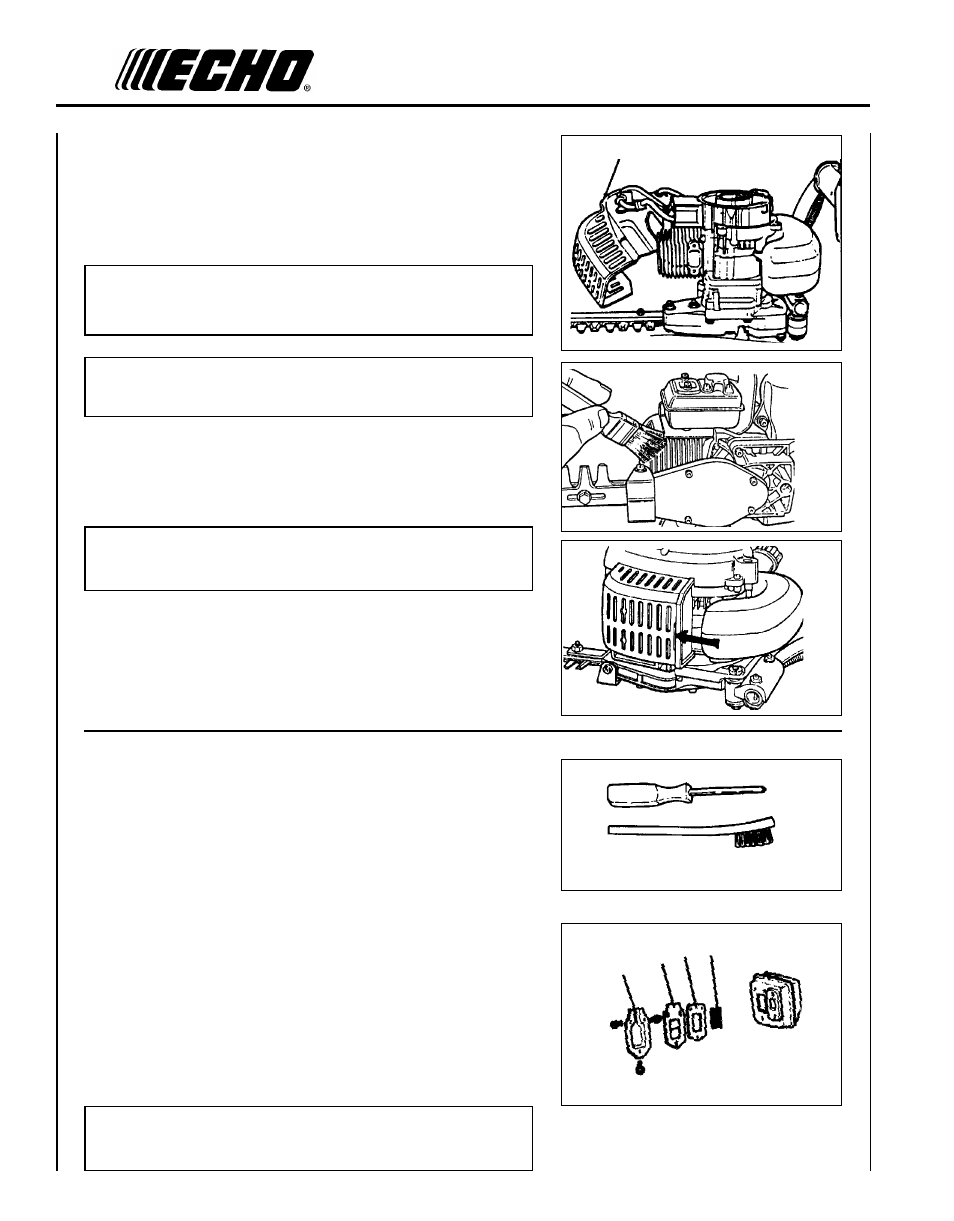 Spark arrestor screen | Echo HC-2410 User Manual | Page 22 / 34