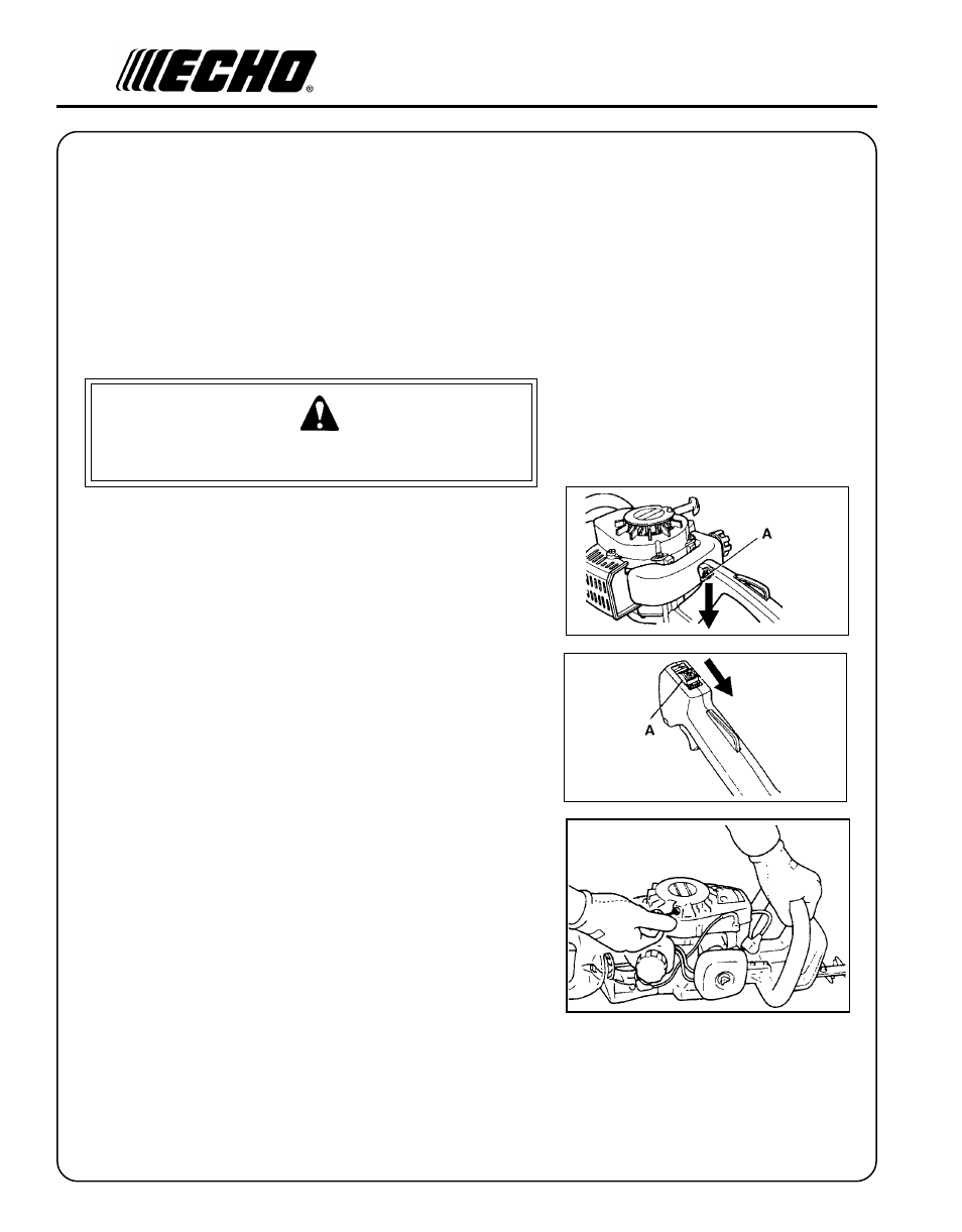 Long term storage (over 30 days), Warning danger | Echo HC-2410 User Manual | Page 30 / 34
