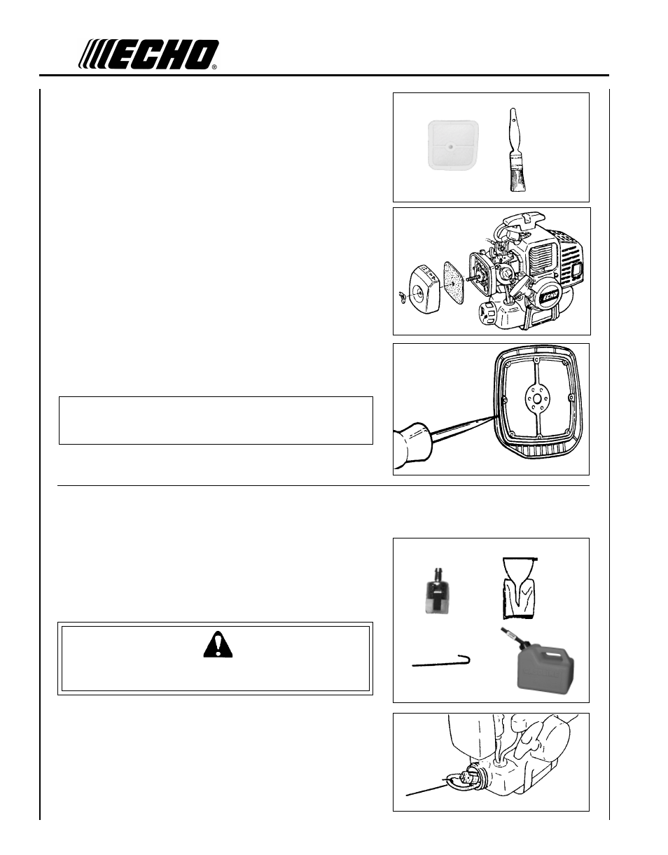 Warning danger | Echo GT-2000R User Manual | Page 16 / 24