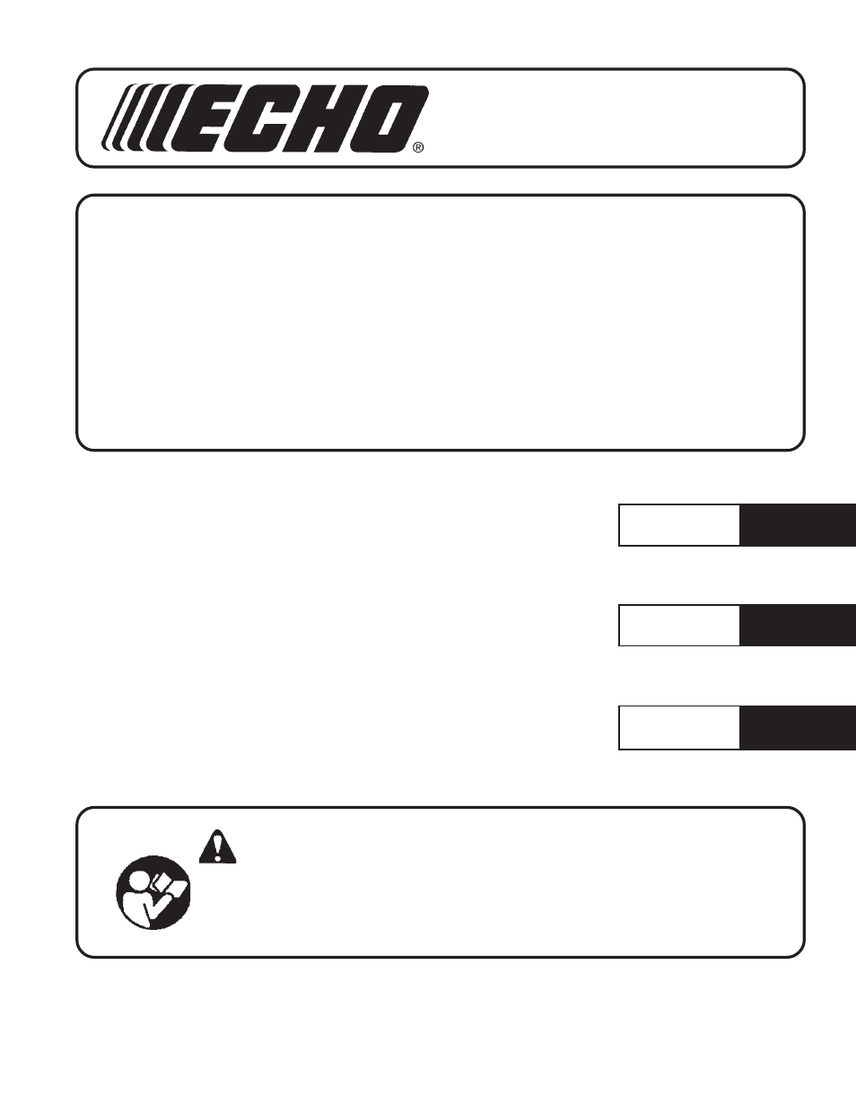 Echo POWER PRUNER 99944200530 User Manual | 20 pages