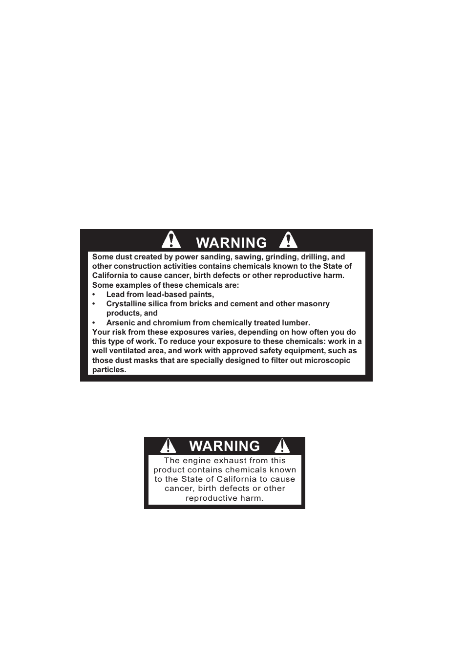 Warning | Echo ED-200 User Manual | Page 2 / 16
