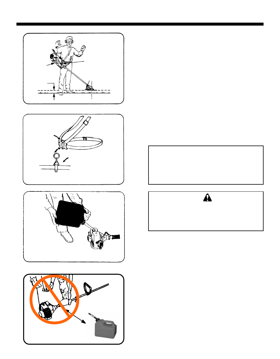 Warning danger | Echo GRASS/WEED TRIMMER BRUSHCUTTER and CLEARING SAW User Manual | Page 12 / 28