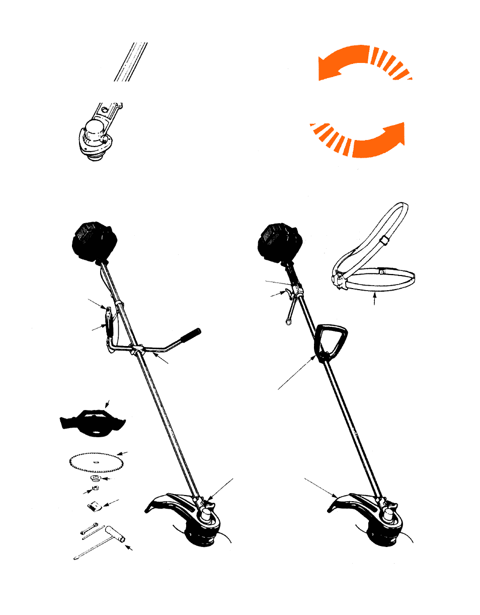 Straight shaft models srm series, Counter- clockwise | Echo GRASS/WEED TRIMMER BRUSHCUTTER and CLEARING SAW User Manual | Page 7 / 28