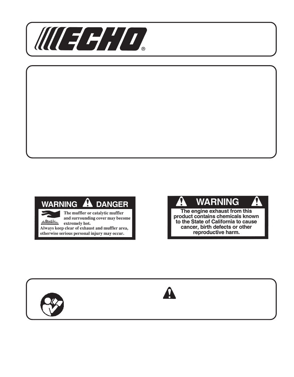 Echo PB-230LN User Manual | 24 pages