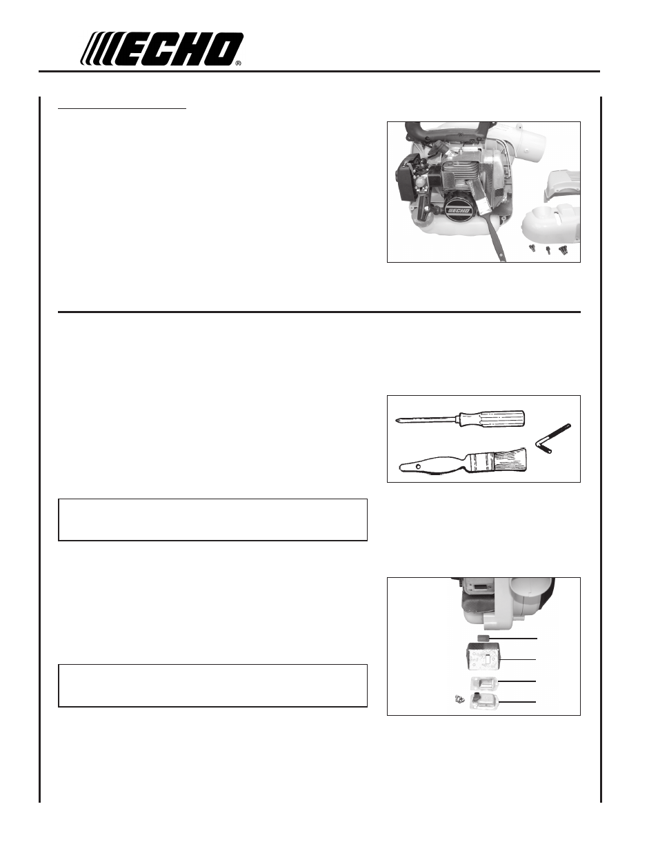 Exhaust system, Spark arrestor screen | Echo PB-230LN User Manual | Page 16 / 24