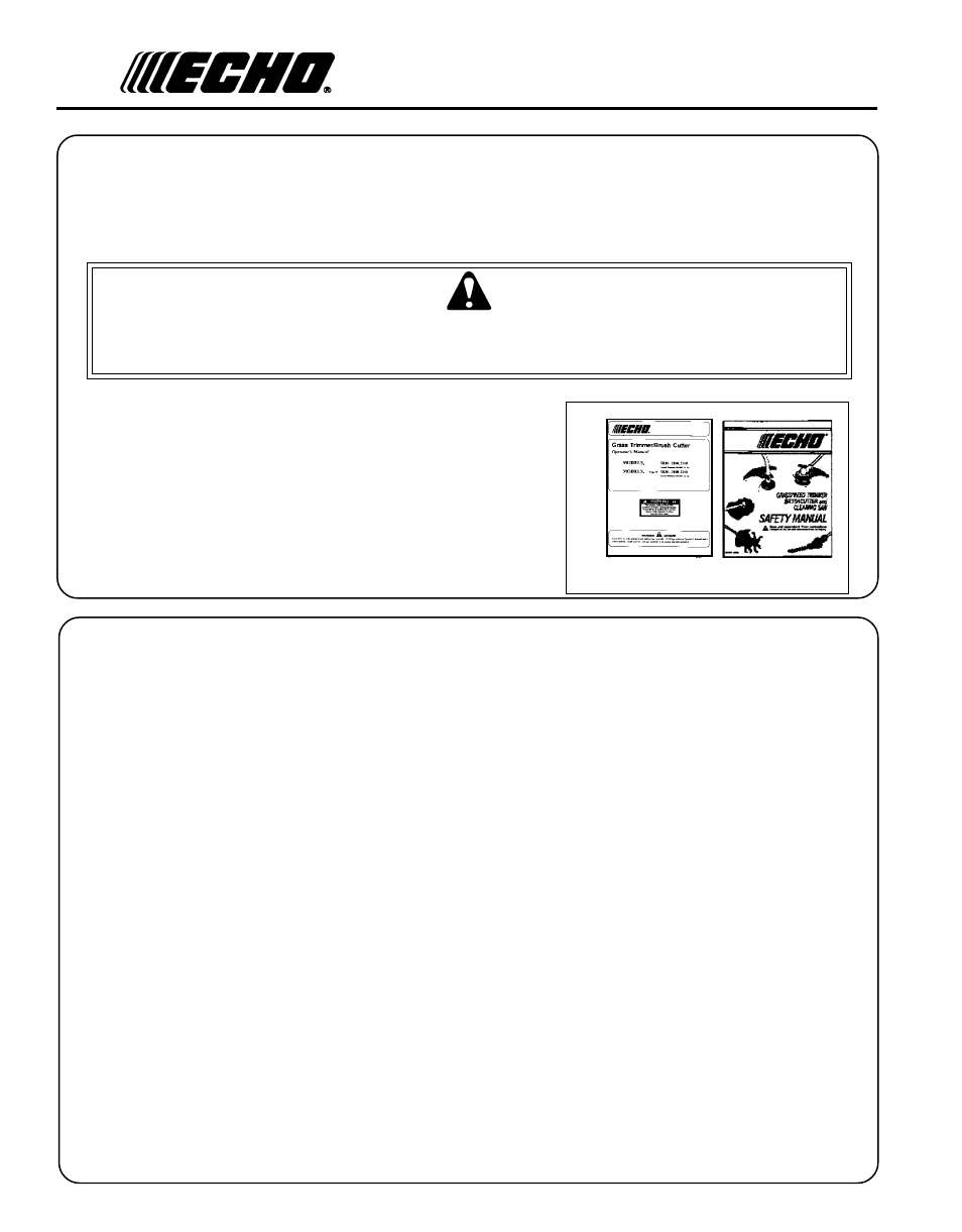 Echo SRM - 2110 User Manual | Page 2 / 36