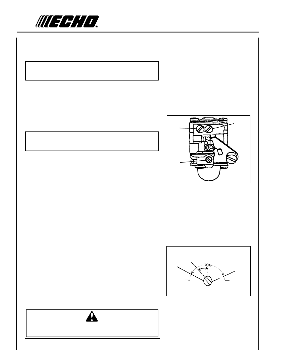 Warning danger | Echo SRM - 2110 User Manual | Page 30 / 36