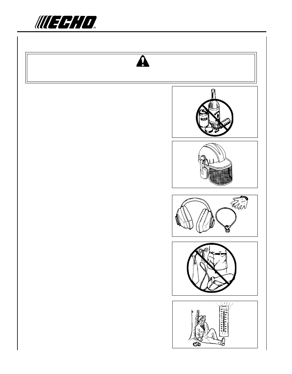 Warning danger | Echo POWER PRUNER PPF-2100 TYPE 1/1E User Manual | Page 6 / 32
