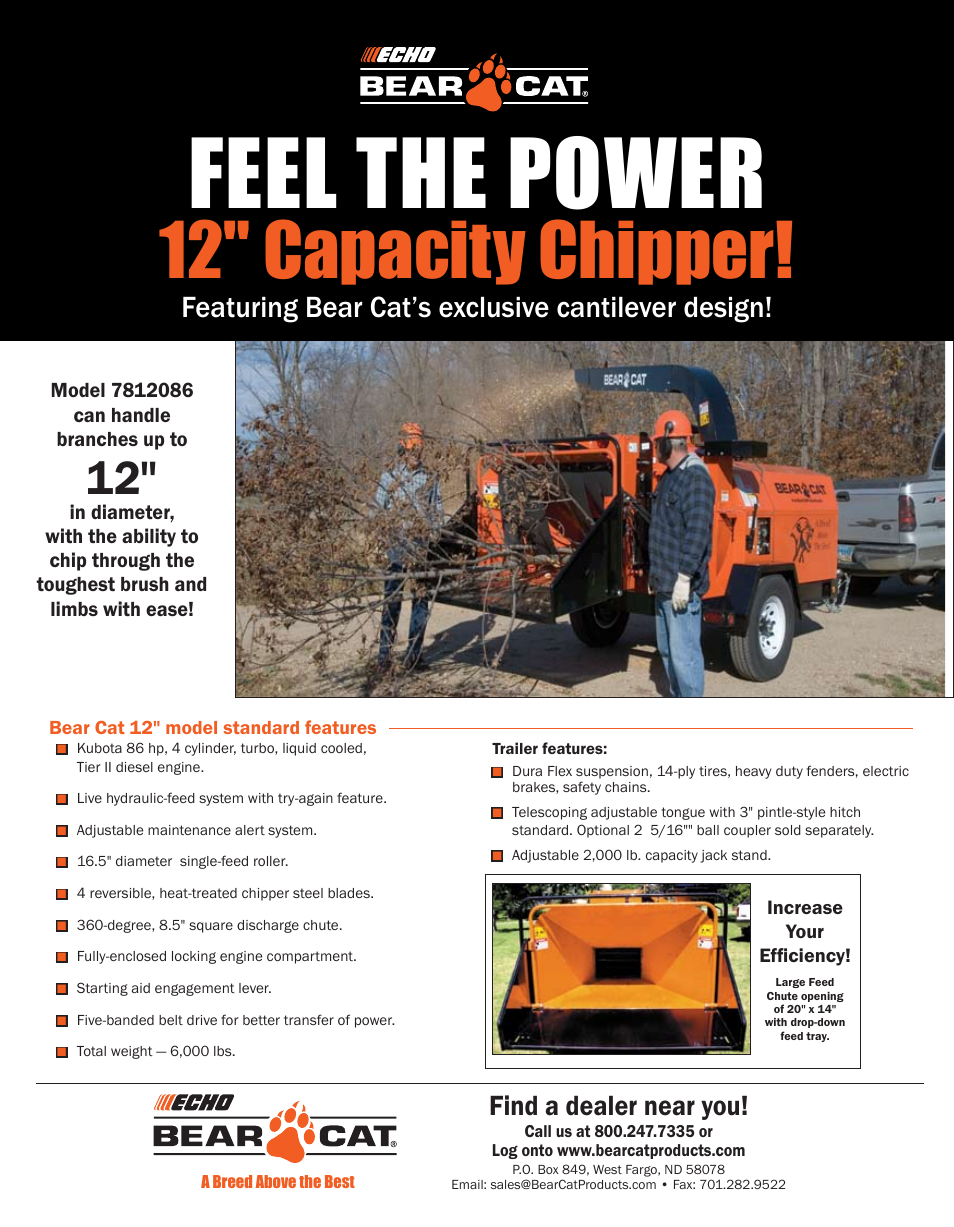 Echo Bear Cat 7812086 User Manual | 2 pages