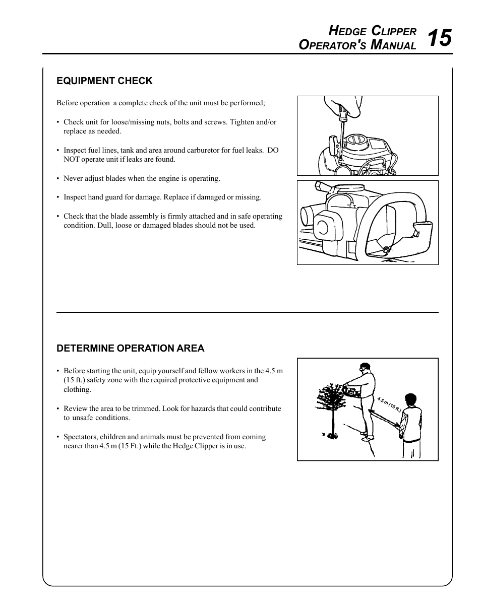 Echo HC-1500 Type 1E User Manual | Page 15 / 32