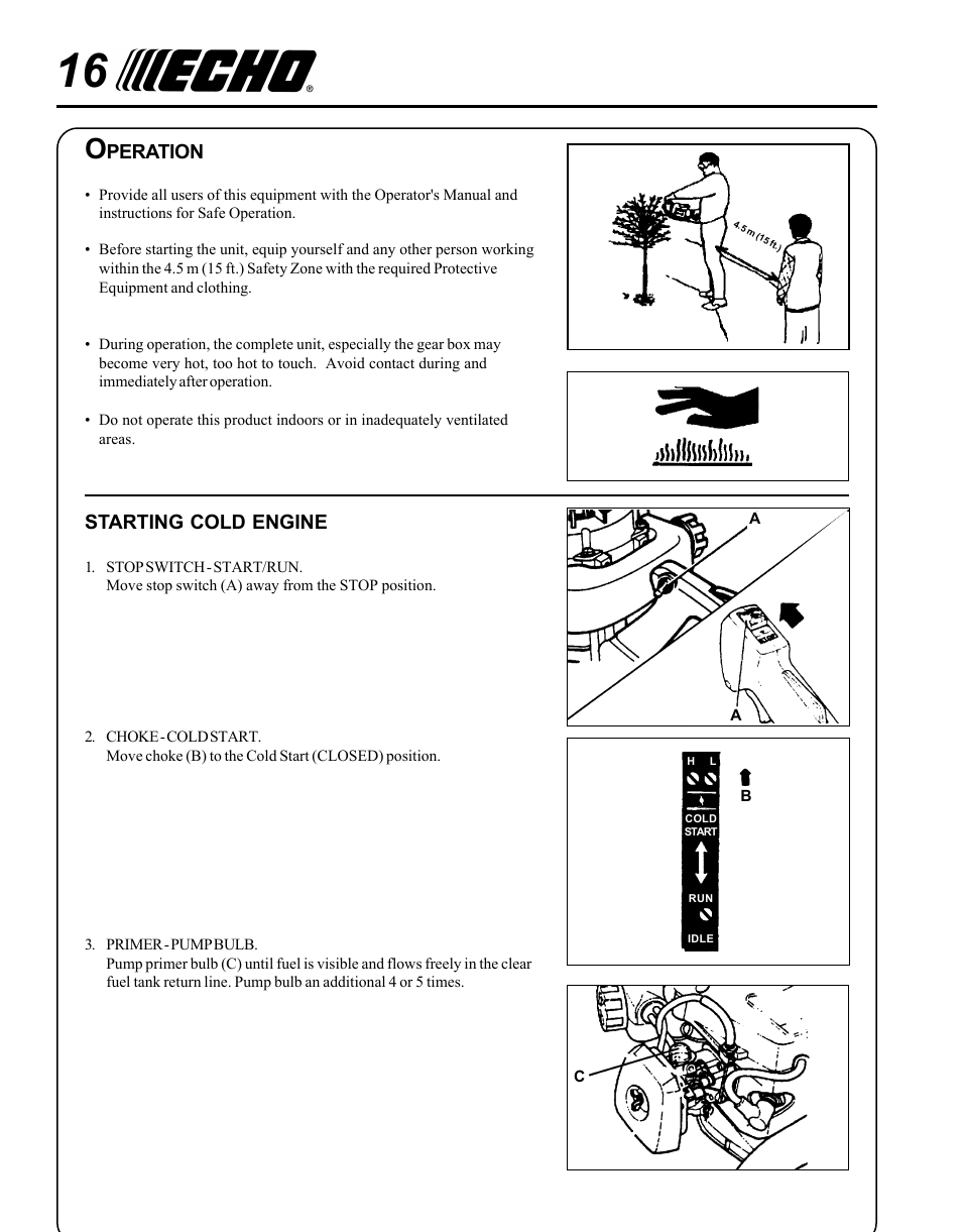 Echo HC-1500 Type 1E User Manual | Page 16 / 32