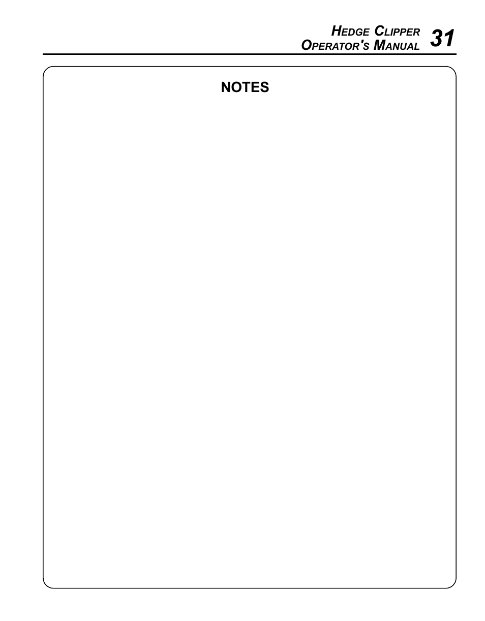 Echo HC-1500 Type 1E User Manual | Page 31 / 32