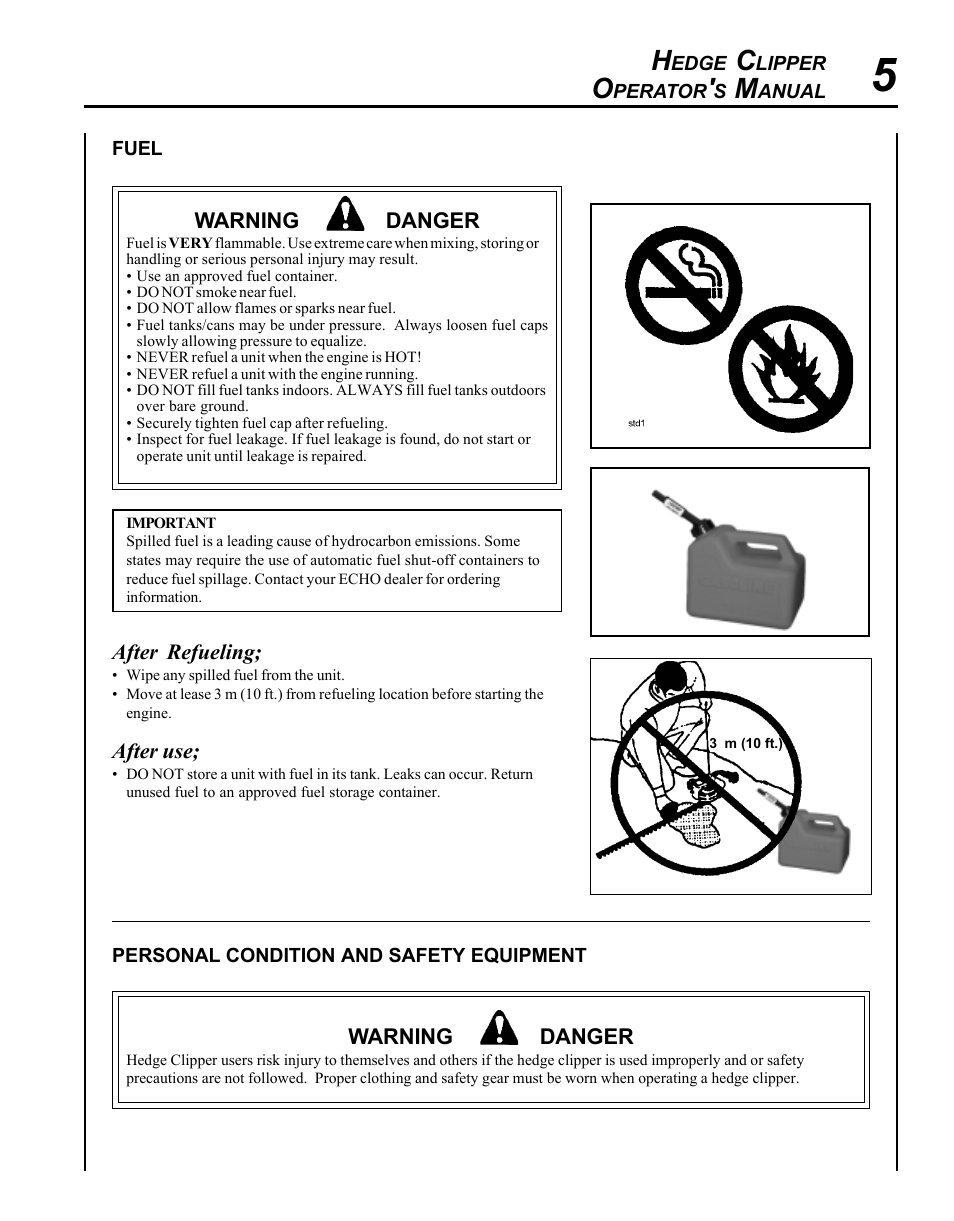 Echo HC-1500 Type 1E User Manual | Page 5 / 32