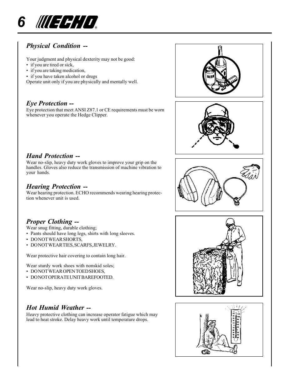 Echo HC-1500 Type 1E User Manual | Page 6 / 32