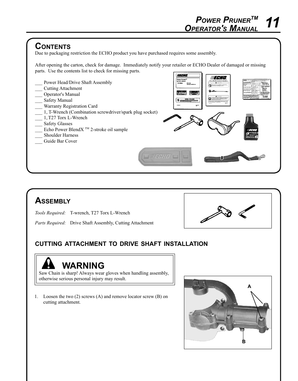 Echo PPF-225 User Manual | Page 11 / 36