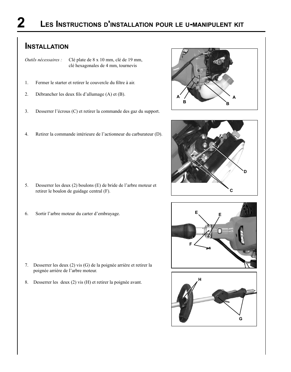 Echo U-HANDLE SRM-280S User Manual | Page 12 / 16