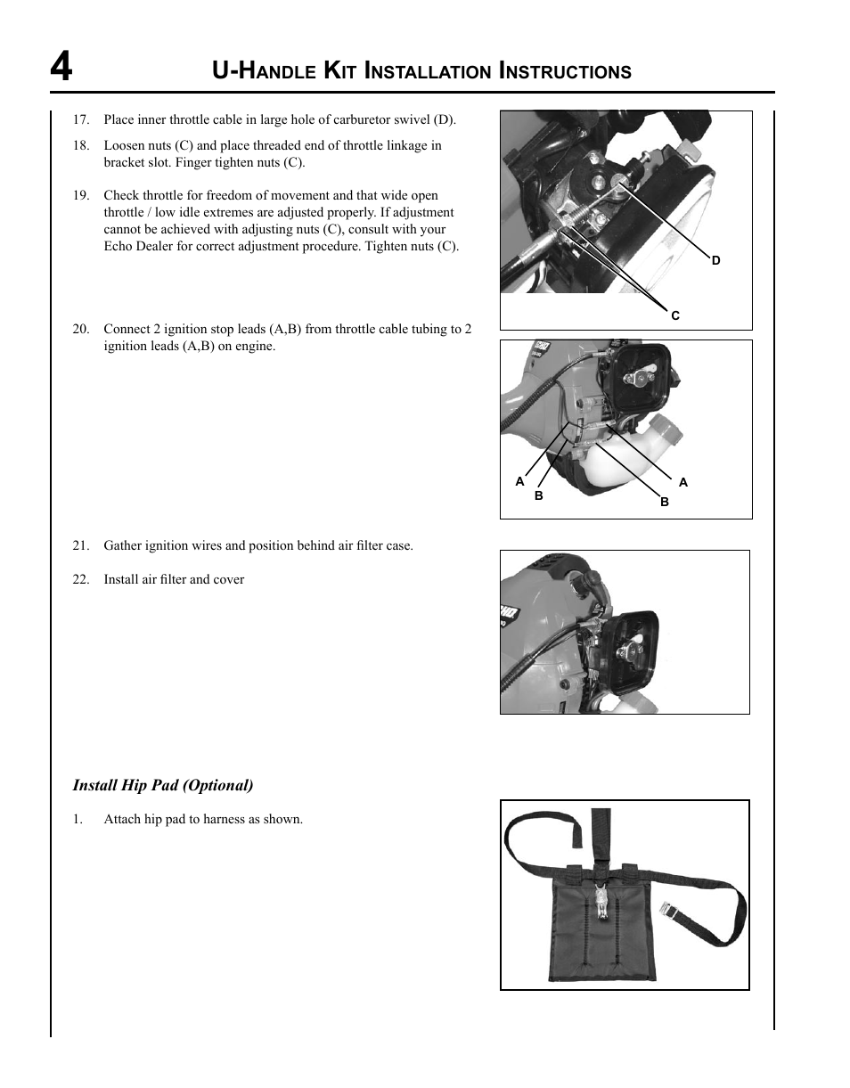 Echo U-HANDLE SRM-280S User Manual | Page 4 / 16