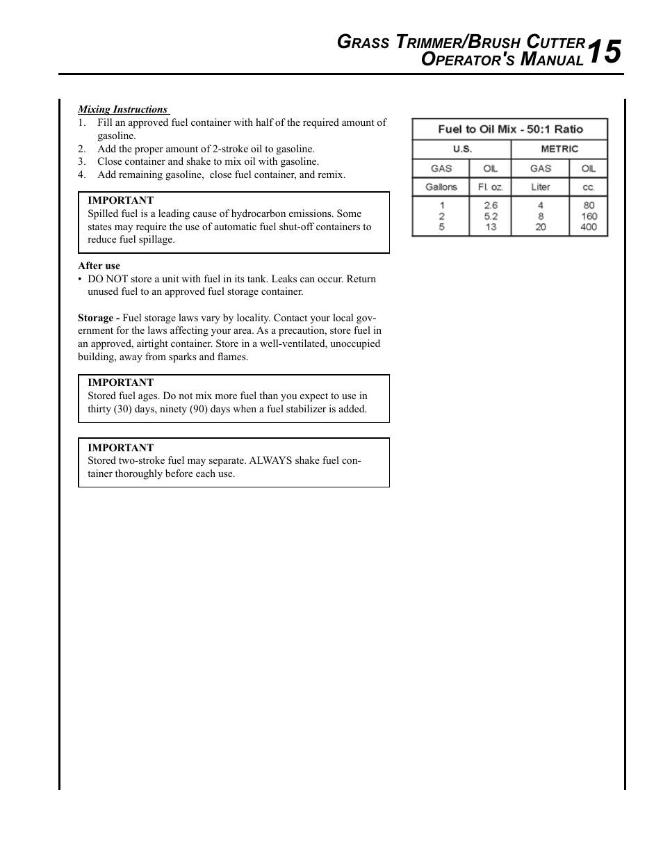 Echo SRM-265 User Manual | Page 15 / 36