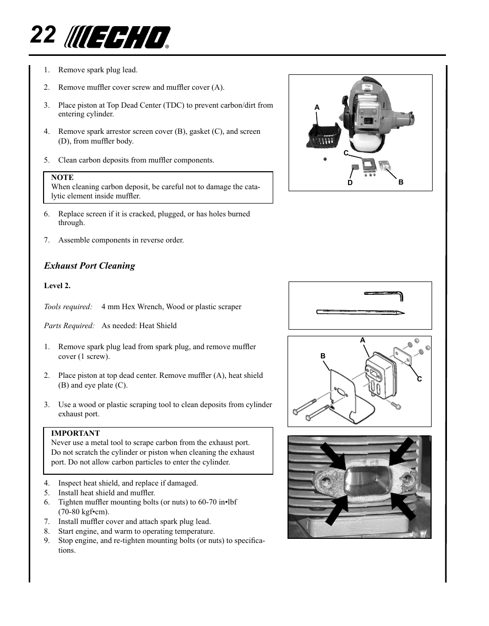 Echo SRM-265 User Manual | Page 22 / 36