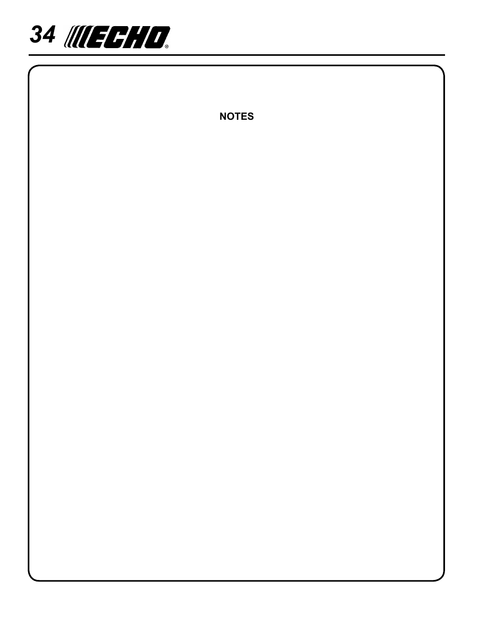 Echo SRM-265 User Manual | Page 34 / 36