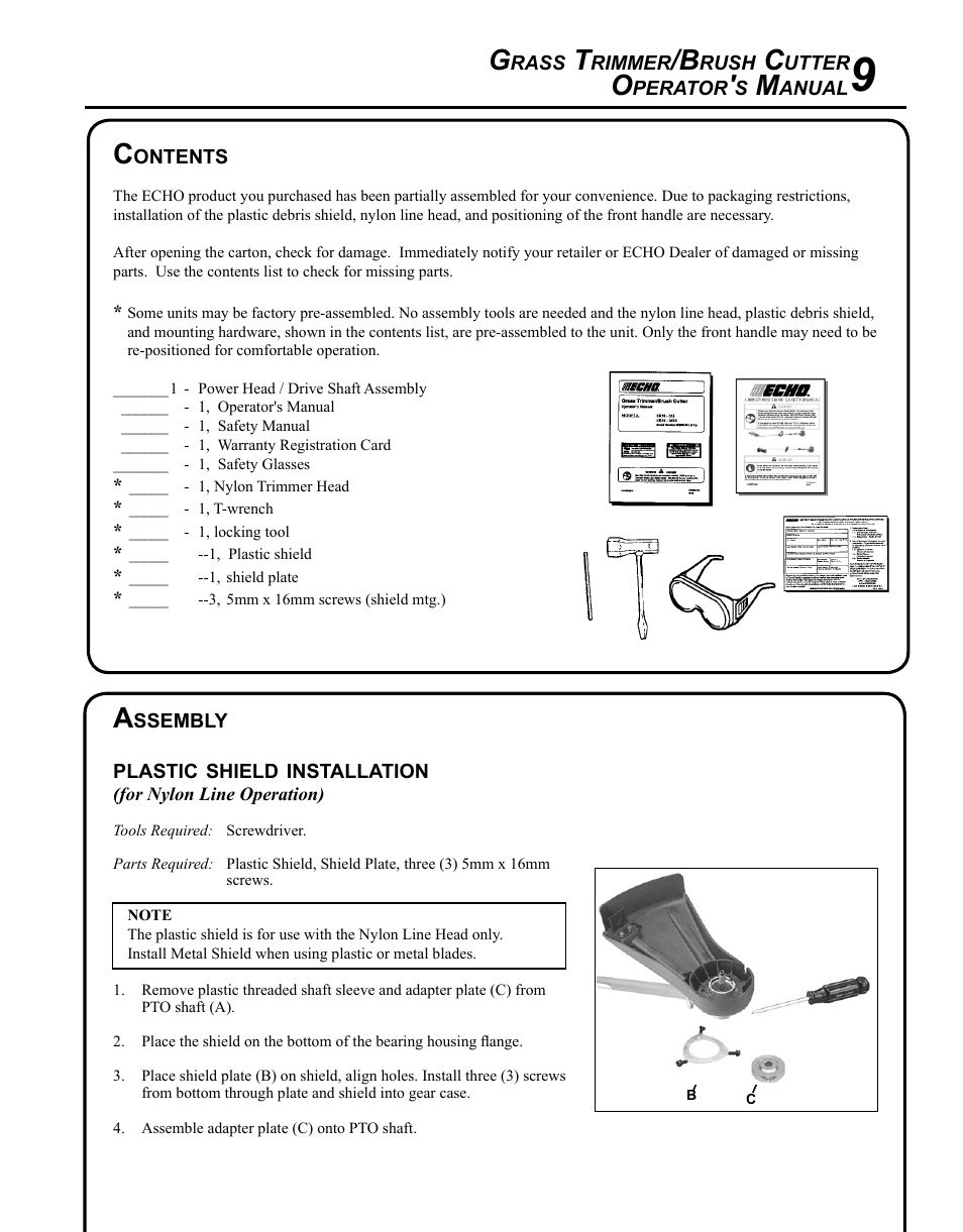 Echo SRM-265 User Manual | Page 9 / 36