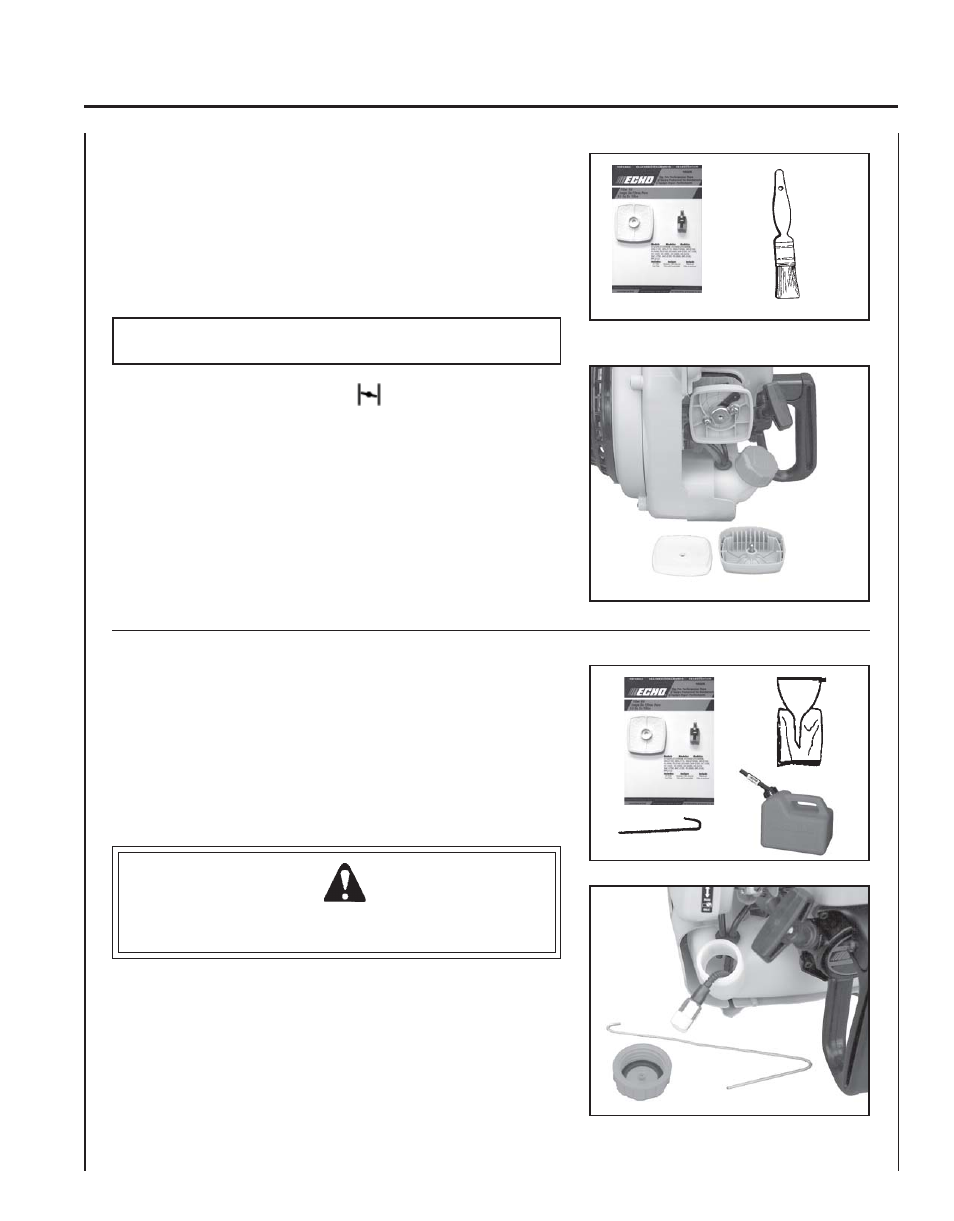 Air filter, Fuel filter, N' v | Echo ES-210 User Manual | Page 17 / 24