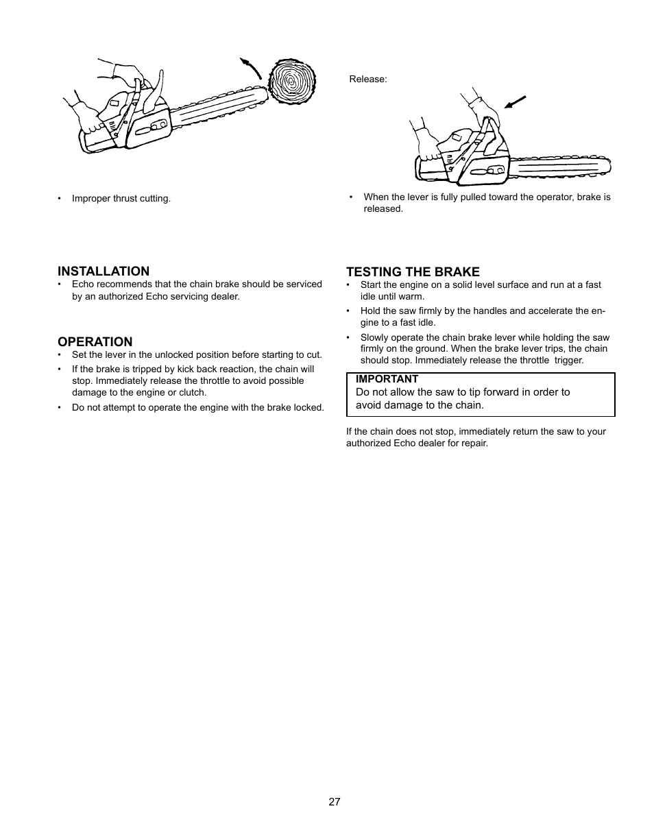 Echo CS-341 User Manual | Page 27 / 32