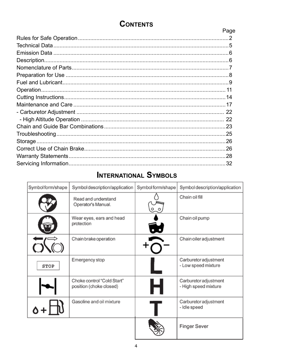 Echo CS-341 User Manual | Page 4 / 32