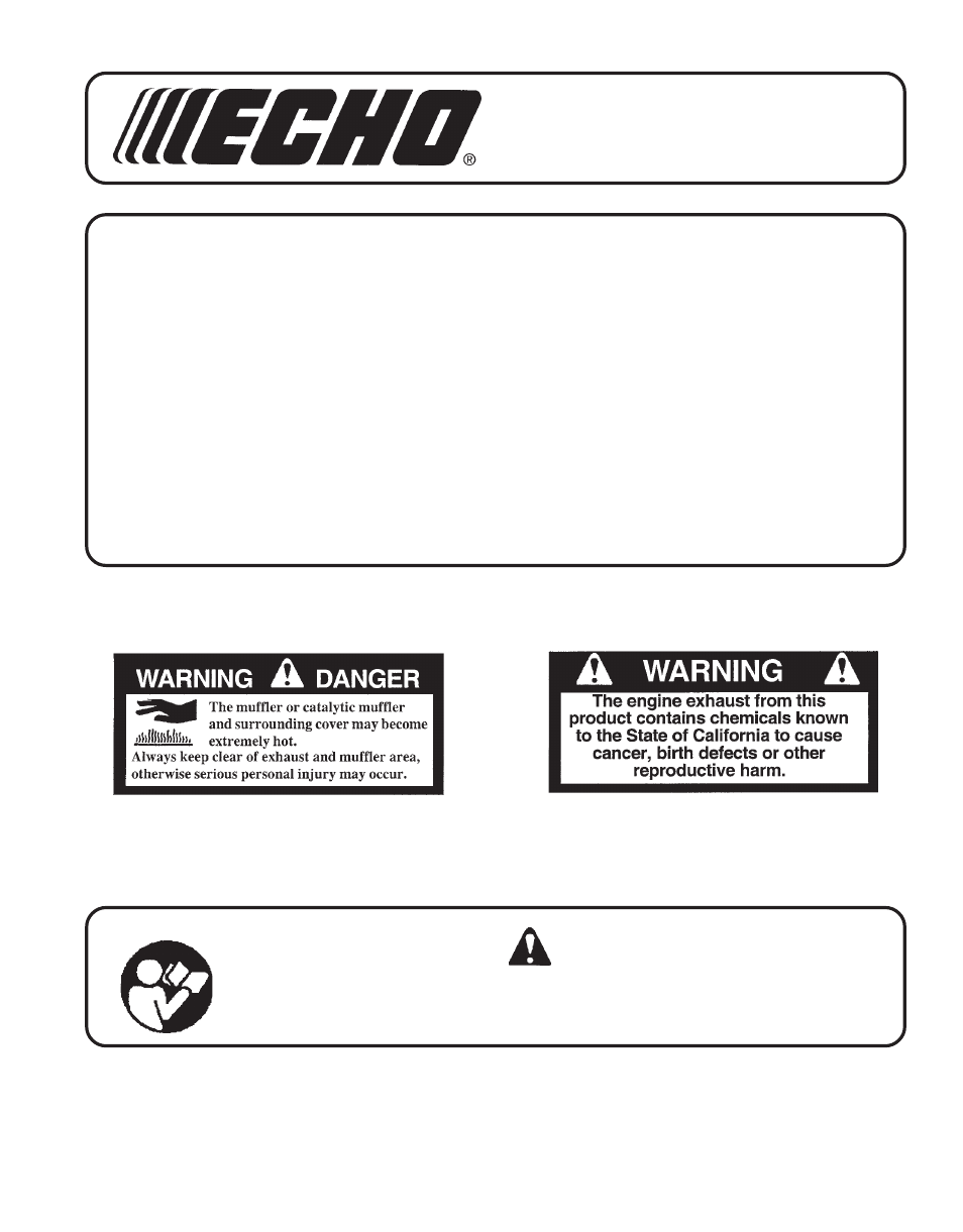 Echo PB-610 User Manual | 24 pages