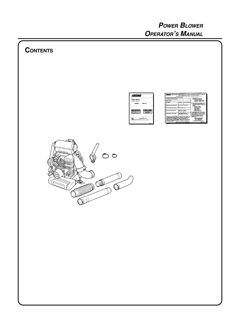 Echo PB-410 User Manual | Page 9 / 28