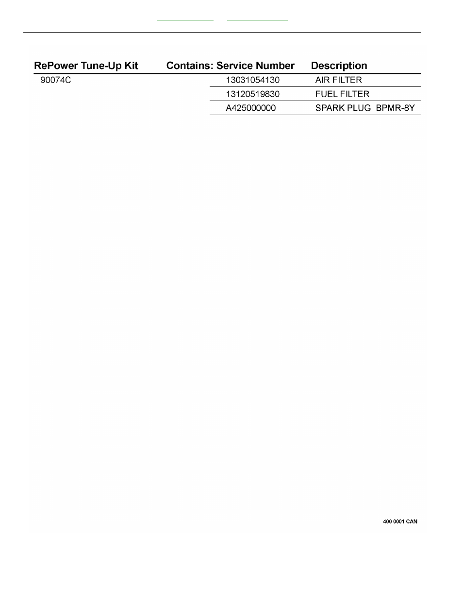 Repower tune-up kit | Echo SRM230 User Manual | Page 36 / 44