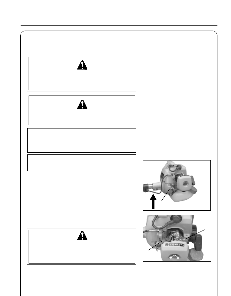 Warning danger | Echo GT-2000EZR User Manual | Page 13 / 27