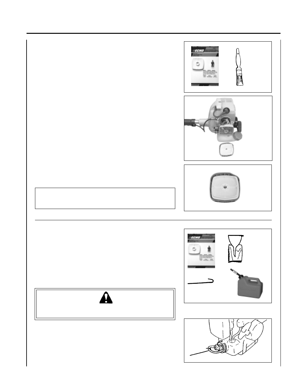 Warning danger | Echo GT-2000EZR User Manual | Page 17 / 27