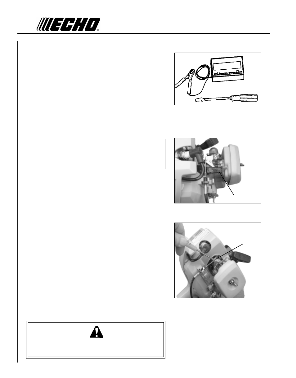 Warning danger | Echo GT-2000EZR User Manual | Page 20 / 27